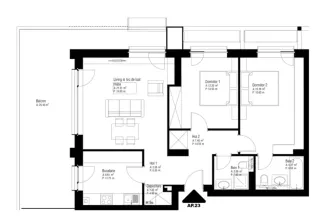 3 Rooms Apartment Britwood 144 Pipera - imagine 3