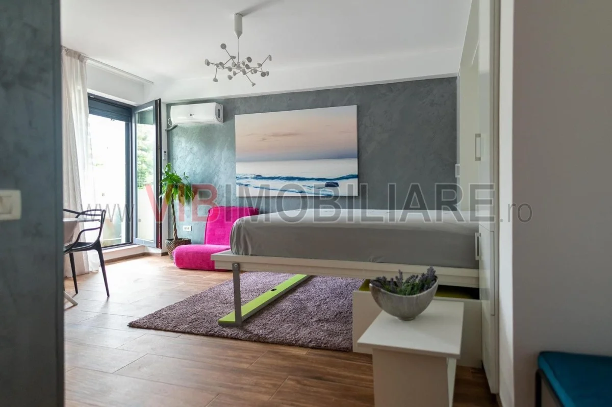 Mamaia Nord, apartament lux, parter cu balcon, zona Lidl-Uzina de pizza - imagine 1