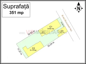 BUCURESTII NOI - STRADAL, teren intravilan, suprafata 351 mp